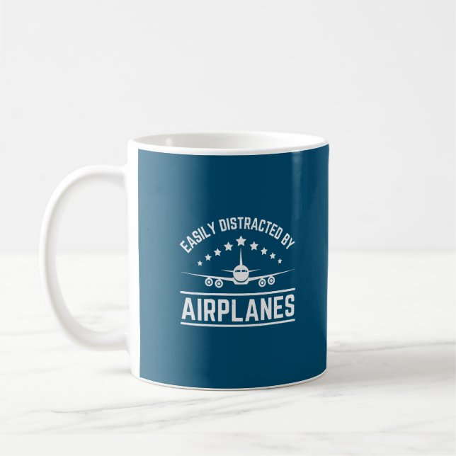 Caneca De Café facilmente distraído por aviões (Esquerda)
