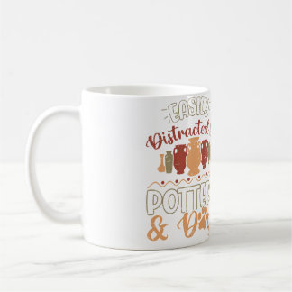 Caneca De Café Facilmente Distraído Por Cães De Olaria Forno De B