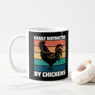 Caneca De Café Facilmente Distraido Por Galinhas Cultivadas Amant