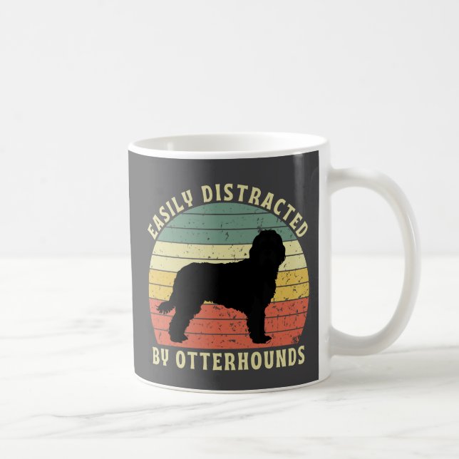 Caneca De Café Facilmente distraído por Otterhounds (Direita)