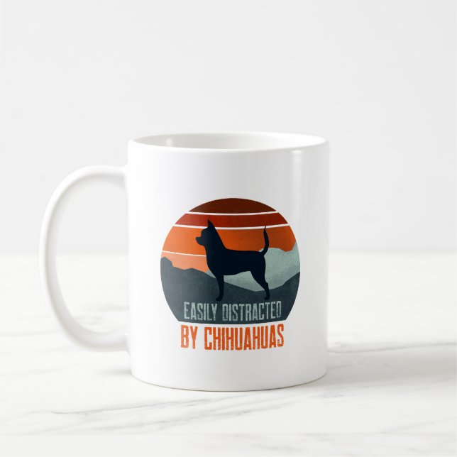 Caneca De Café Facilmente Distraído Por Passeios De Cachorro Chih (Esquerda)