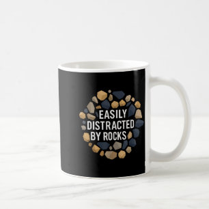 Caneca De Café Facilmente Distraído Por Rochas Engraçado Geologia