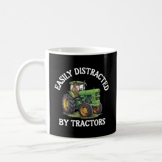 Caneca De Café Facilmente Distraído Por Tratores (Esquerda)
