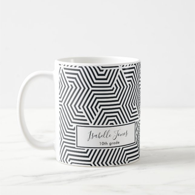 Caneca De Café faculdade de guisado geométrico na moda (Esquerda)