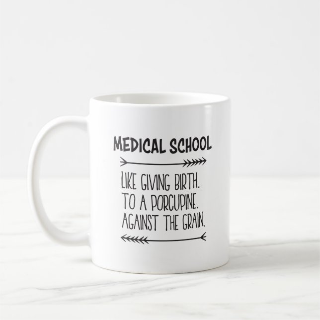 Caneca De Café Faculdade de Medicina Estudante de Medicina Engraç (Esquerda)