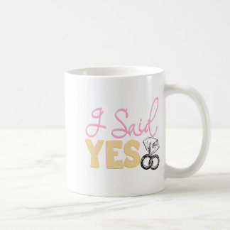 Caneca De Café Faculdade De Noivado Divertida Eu Disse Sim Parte 