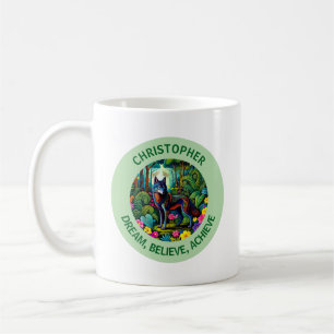Caneca De Café Fada Animal Lobo Cinzento Legal