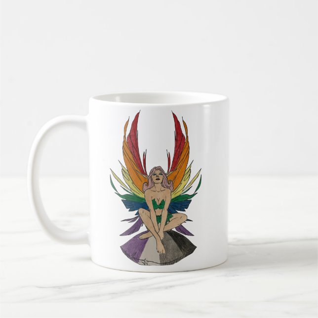 Caneca De Café Fada Assexual (Esquerda)