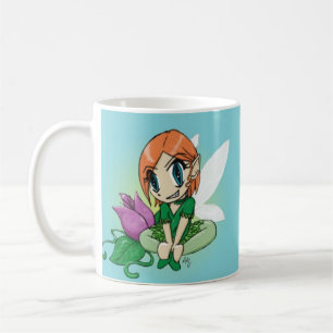 Caneca De Café Fada de Flor