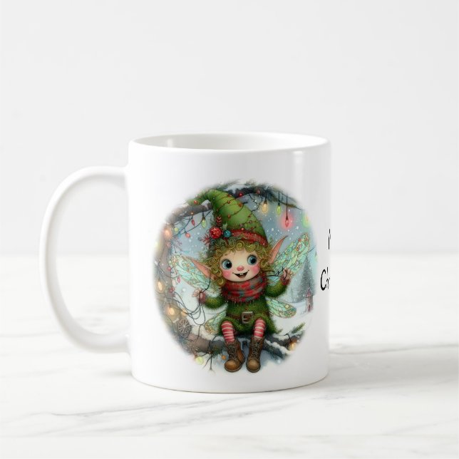 Caneca De Café Fada de Natal Whimsso (Esquerda)