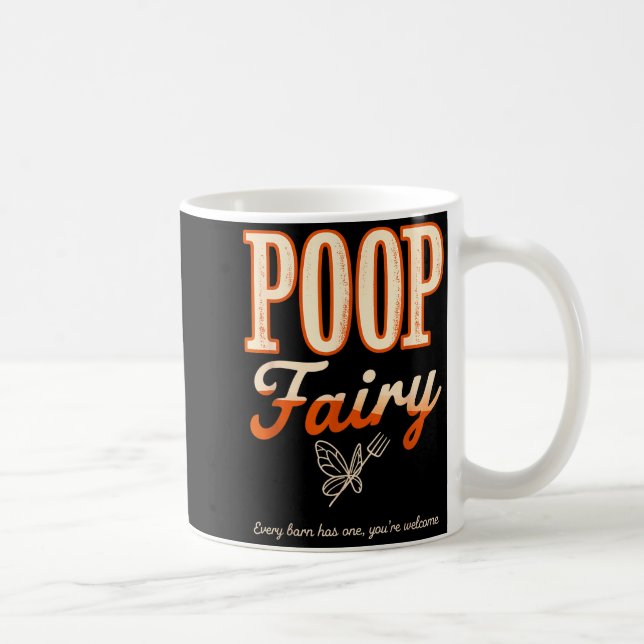 Caneca De Café Fada do cocô todo celeiro tem um bem-vindo fazenda (Direita)