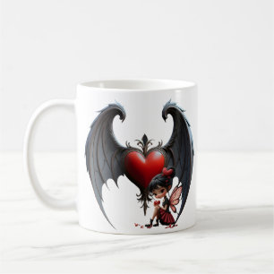 Caneca De Café Fada do Dia dos Namorados da Lua de Sangue