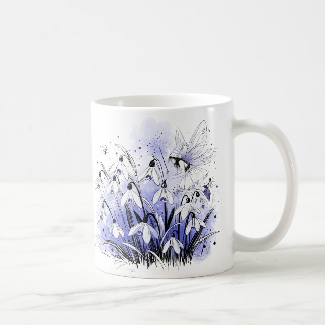 Caneca De Café Fada do Snowdrop (Direita)
