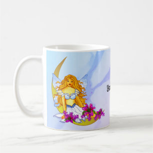 Caneca De Café Fada do sonho da lua noturna