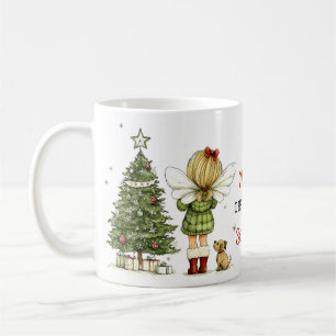 Caneca De Café Fada Fácil e Bonita Personalizada e Natal