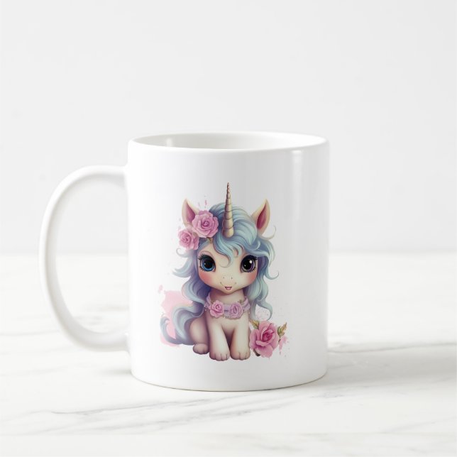 Caneca De Café Fada Fada Cacinha Unicórnio Espalhando Fantasia (Esquerda)