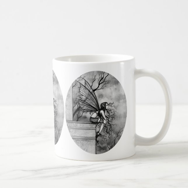 Caneca de Café Fada Gótica por Molly Harrison (Direita)