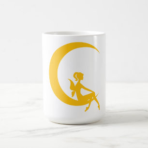 Caneca De Café Fada na Lua Mug