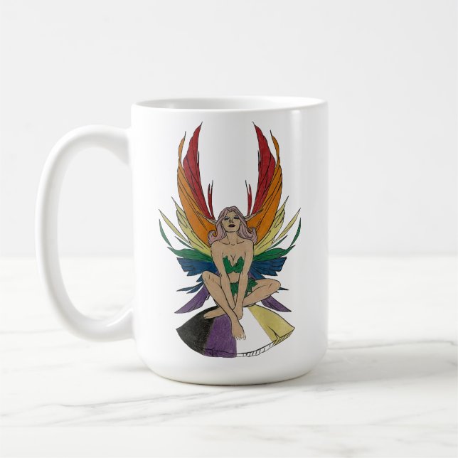 Caneca De Café Fada não-binário (Esquerda)