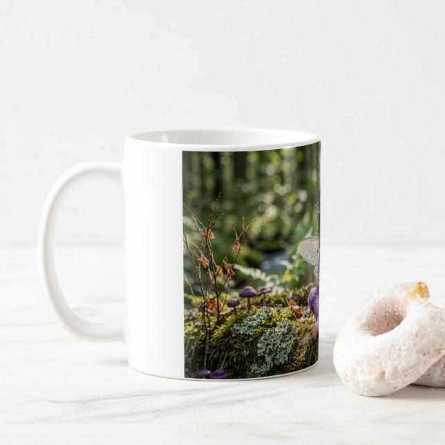 Caneca De Café Fada no Roxo (Com Donut)