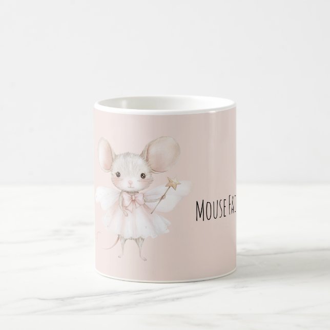 Caneca De Café Fada Rato Fofo Asas Rosa (Centro)