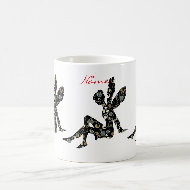 Caneca De Café Fada Silhouette Thunder_Cove (Centro)