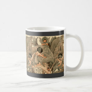 Caneca De Café Fadas das Folhas Consertando Folhas