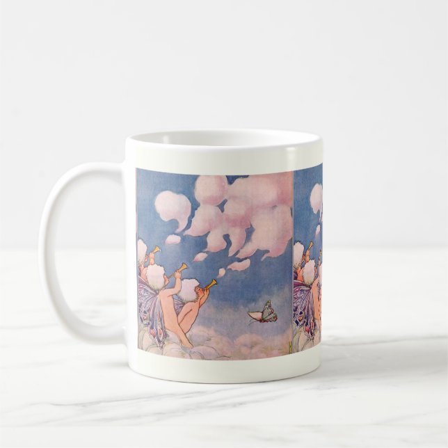 Caneca De Café Fadas das Nuvens Fazendo Nuvens (Esquerda)