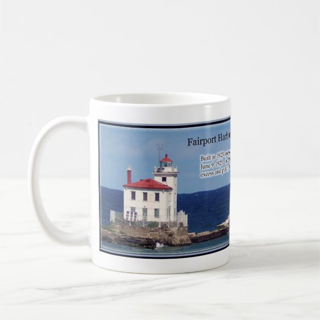 Caneca De Café Faeroporto Harbour West Breakwater Manga leve (Esquerda)