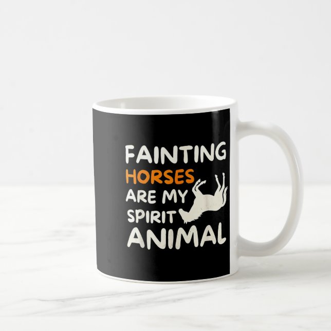 Caneca De Café Fainting Horses Are My Srit Animal Funny Farm Hors (Direita)