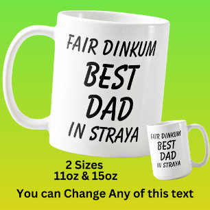 Caneca De Café Fair Dinkum BEST PAI em Straya (Austrália)