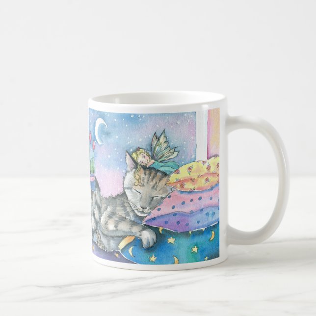 Caneca De Café Fairy Cat Mug de Molly Harrison (Direita)