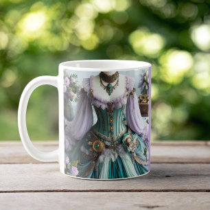 Caneca De Café Fairytale Primavera Pastel Floral Gown