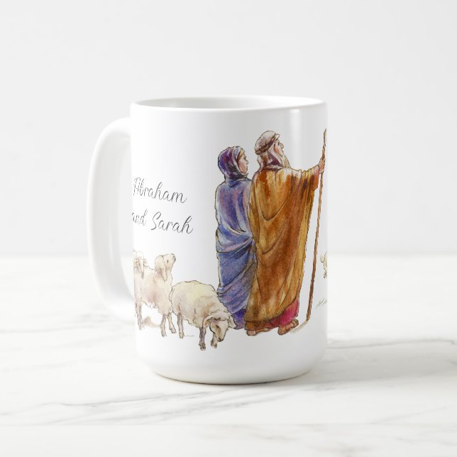 Caneca De Café Faith Abraham e Sarah Mug (Frente Esquerda)