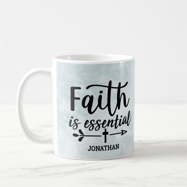 Caneca De Café Faith coffee personalizado essencial (Esquerda)