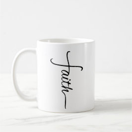 Caneca De Café Faith Cross Christian Black