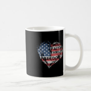 Caneca De Café Faith Family Farming Freedom American Flag 4º