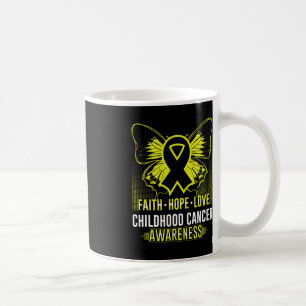 Caneca De Café Faith Hope ama a consciência do Cancer infantil Bu