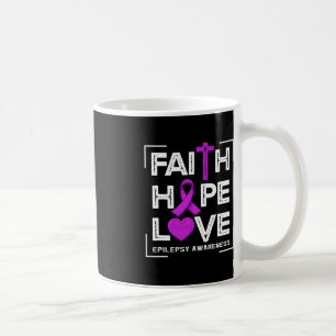 Caneca De Café Faith Hope ama Consciência da Epilepsia