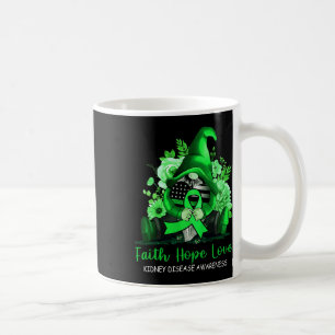Caneca De Café Faith Hope ama Doença Renal Sensibilização Gnomo