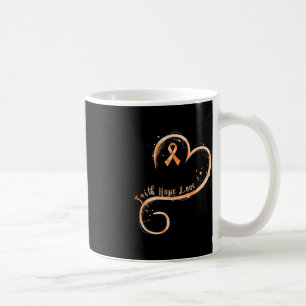 Caneca De Café Faith Hope ama Leucose Laranja Sensibilização