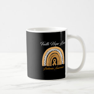 Caneca De Café Faith Hope Amor Leucemia Sensibilização Fita Laran
