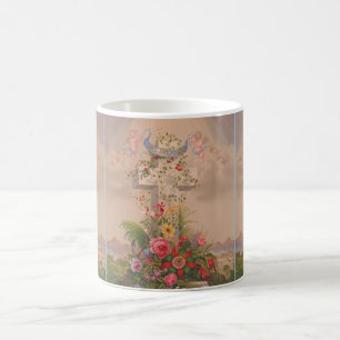 Caneca De Café Faith Hope Caridade E Flores