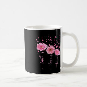 Caneca De Café Faith Hope Love Daisy Pink Ribbon Break Cancer Aw