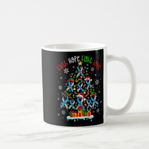 Caneca De Café Faith Hope luta pelo amor à árvore de Natal Diabet