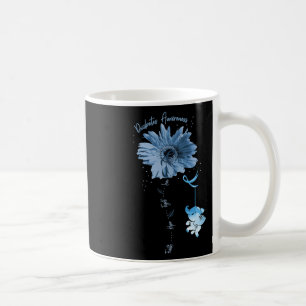Caneca De Café Faith Hope luta pelo amor à diabetes de girassol e
