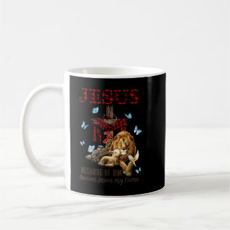 Caneca De Café FAITH Jesus Lion Lamb Heaven Sabe meu nome