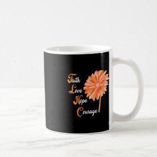 Caneca De Café Faith Love Esperava Coragem Aml Leukemia Consciênc