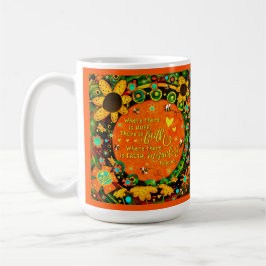 Caneca De Café Faith Miracle Cita Floral Bumblebes Irelyn