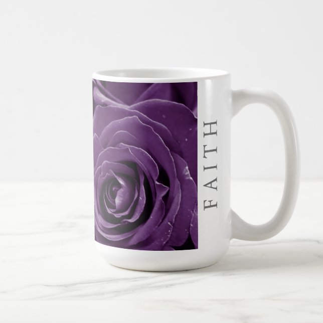 Caneca De Café Faith Purple Roses 15oz Classic Mug (Direita)